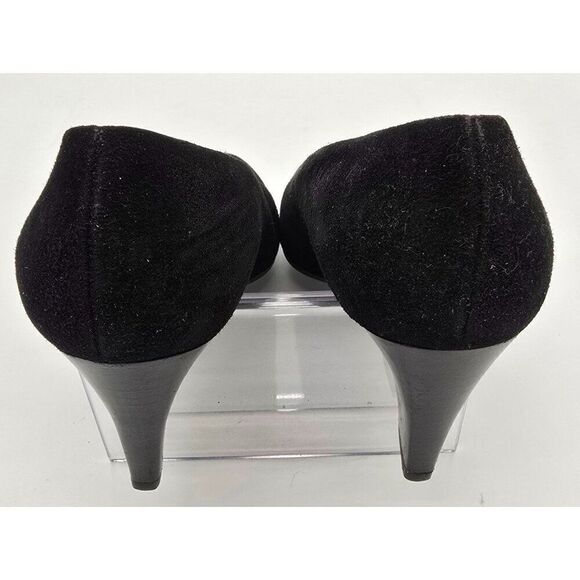 Henry Bendel Black Suede Womens Pumps Size 8 - Picture 4 of 10